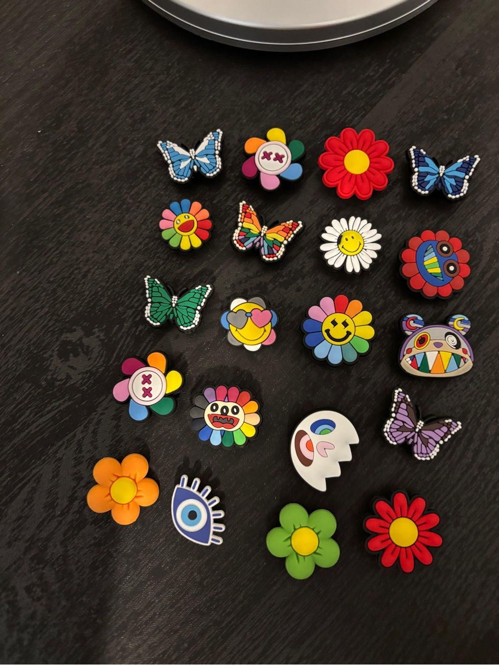 Colorful Flower & Butterfly Shoe Charms - Multi Color